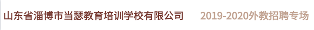 山东省淄博市当瑟教育培训学校有限公司2019-2020