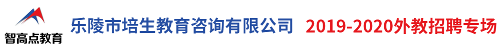乐陵市培生教育咨询有限公司外教招聘专场2019-2020